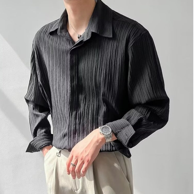 Herren Langarmshirt Trendy Lockerer Schnitt