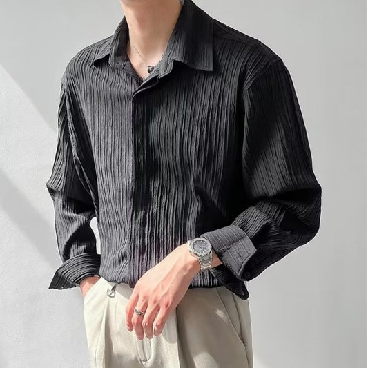 Herren Langarmshirt Trendy Lockerer Schnitt